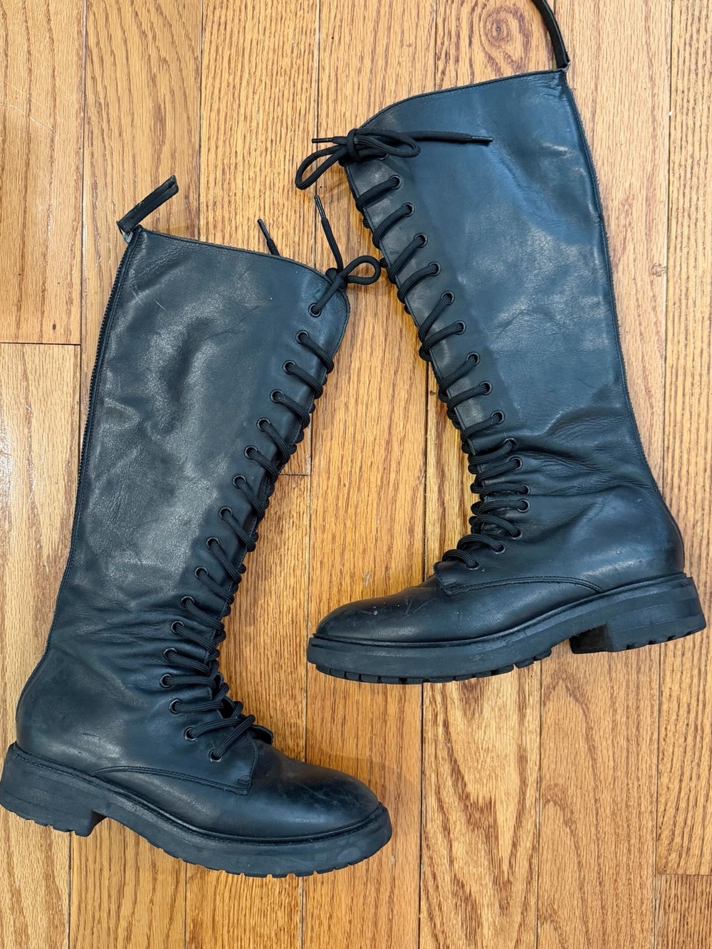 P.A.R.O.S.H. Lace up leather moto combat boots